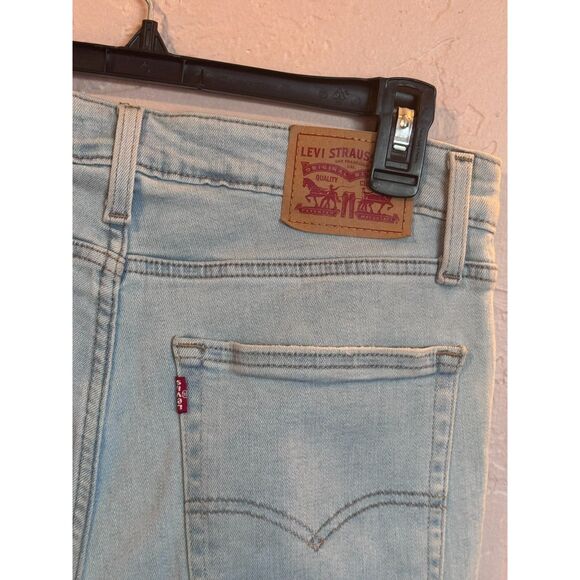 Levi's 726 High Rise Flare Leg Jeans with Stretch Distressed 29 x 30 Light Wash - Picture 8 of 8